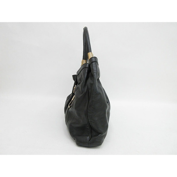 Chloe Bag Leather Shoulder Tote Victoria Black - Picture 3 of 11